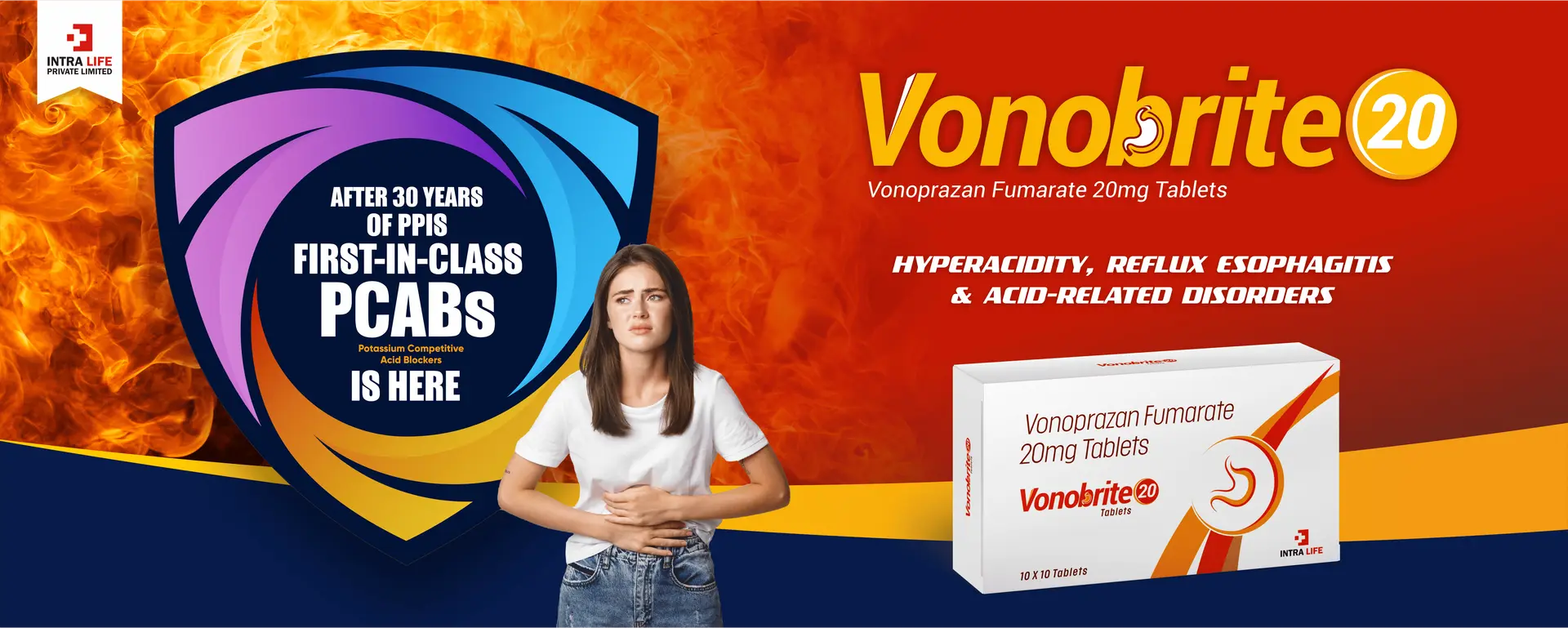 Vonobrite-20 (Vonoprazan Fumarate 20 mg): Your Partner In Long-Lasting Acid Control
