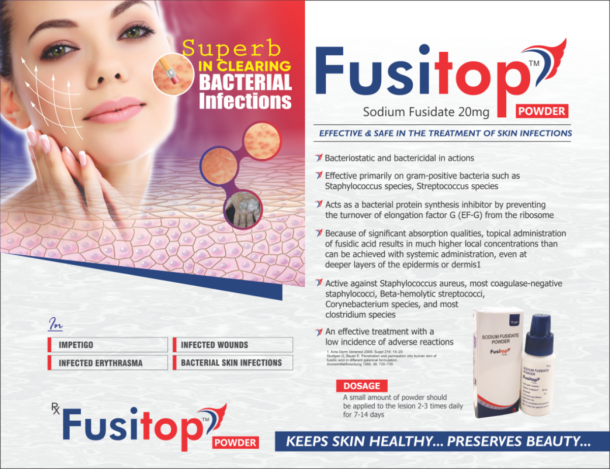 FUSITOP Powder - Sodium Fusidate 20mg | Intralife Pharmaceuticals - thumbnail 2