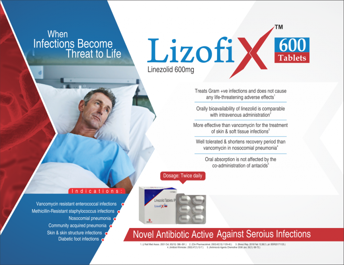 LIZOFIX-600 - Linezolid 600mg | Intralife Pharmaceuticals - thumbnail 2