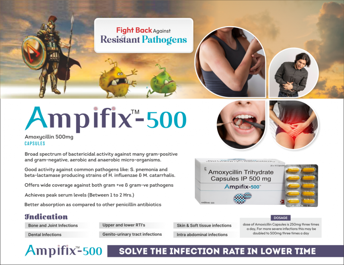 AMPIFIX-500 - Amoxycillin 500mg | Intralife Pharmaceuticals - thumbnail 2