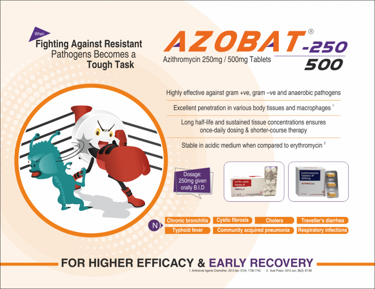 AZOBAT-250 - Azithromycin 250mg | Intralife Pharmaceuticals - thumbnail 2