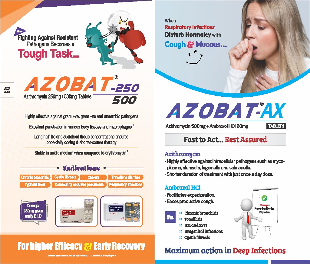 AZOBAT-AX - Azithromycin 500mg + Ambroxol HCI 60mg | Intralife Pharmaceuticals