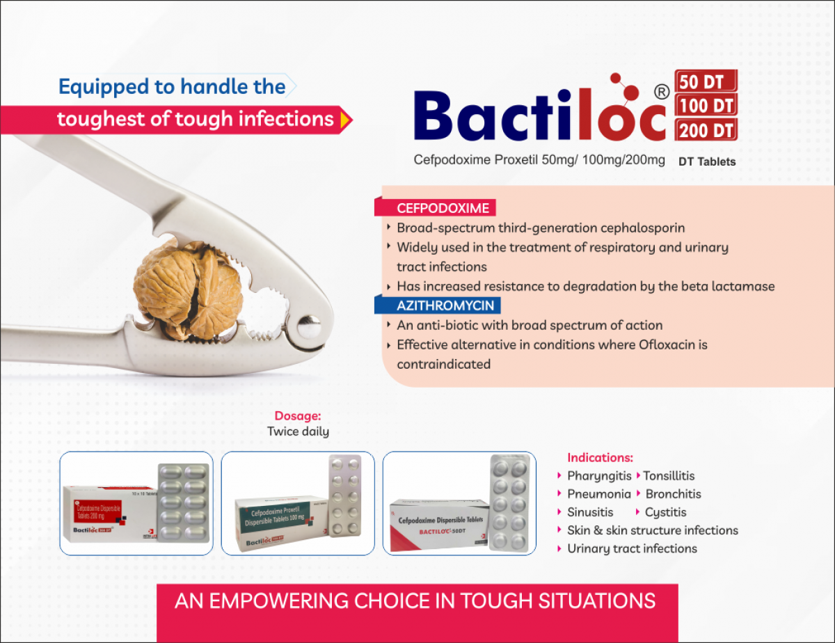 BACTILOC-200 DT - Cefpodoxime Proxetil 200mg DT | Intralife Pharmaceuticals - thumbnail 2