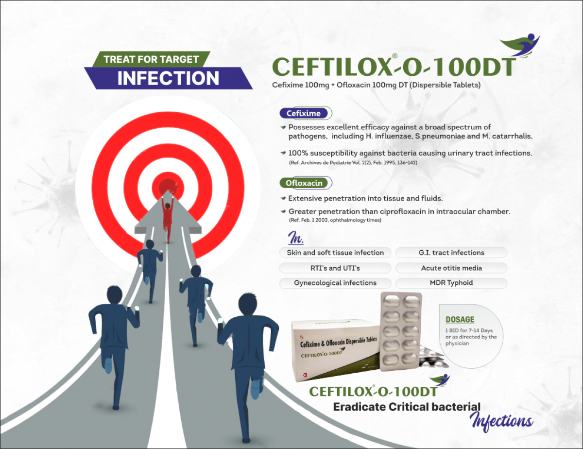 CEFTILOX-O 100DT - Cefixime 100mg + Ofloxacin 100mg DT (Dispersible Tablets) | Intralife Pharmaceuticals - thumbnail 2