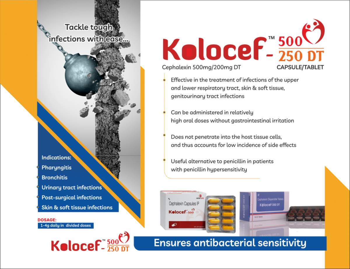 KOLOCEF-500 - Cephalexin 500mg. | Intralife Pharmaceuticals - thumbnail 2