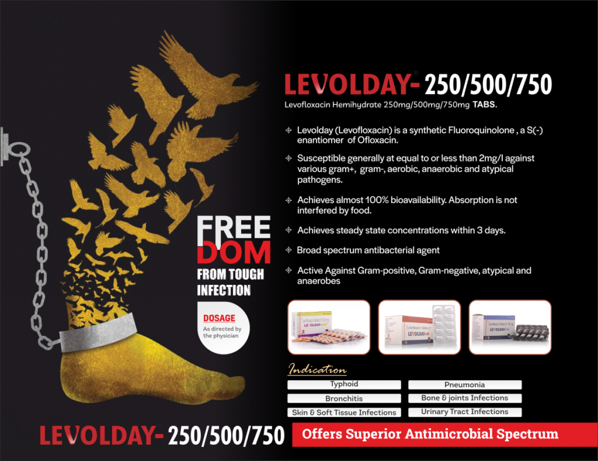 LEVOLDAY-500 - Levofloxacin Hemihydrate 500mg | Intralife Pharmaceuticals - thumbnail 2