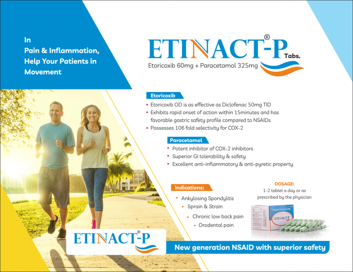 ETINACT-P - Etoricoxib 60mg+Paracetamol 325mg | Intralife Pharmaceuticals - thumbnail 2