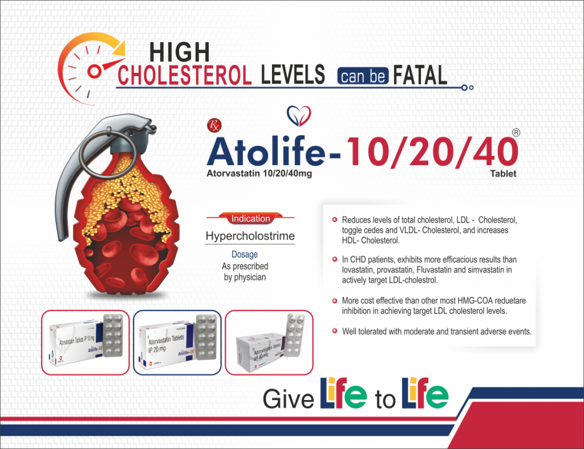 ATOLIFE 40 - Atorvastatin 40mg | Intralife Pharmaceuticals - thumbnail 2