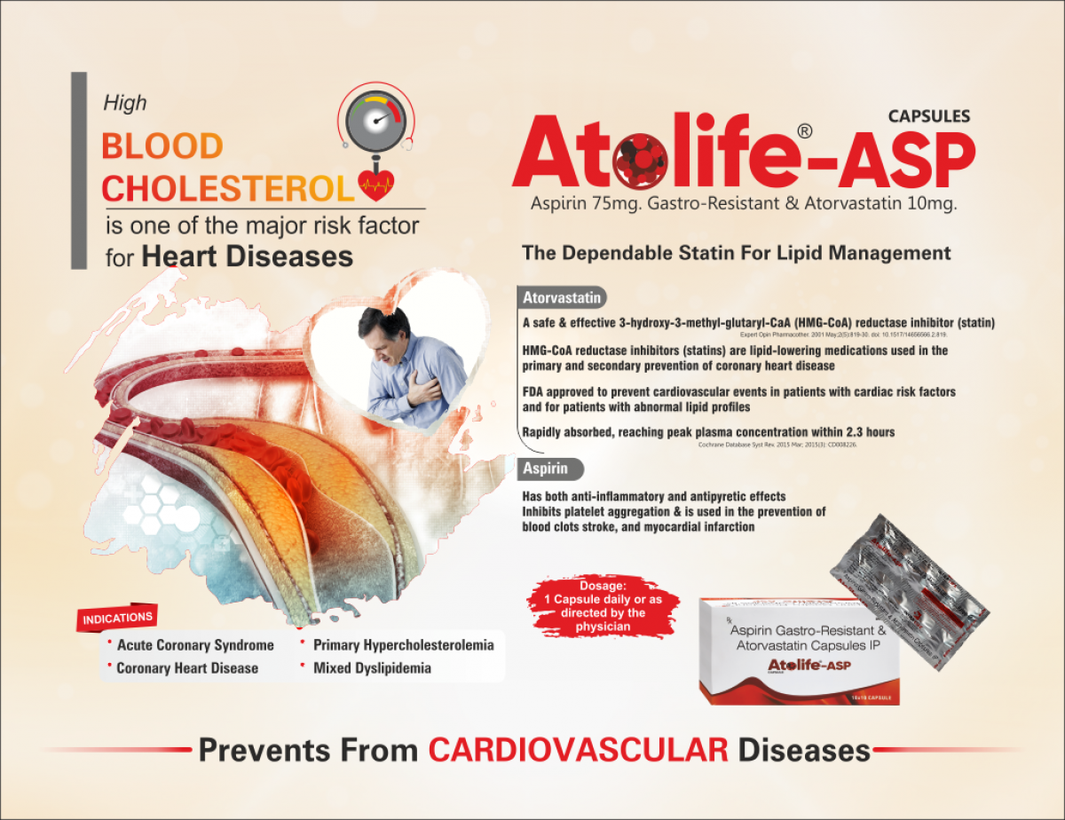 ATOLIFE-ASP - Atorvastatin 10mg + Aspirin 75mg | Intralife Pharmaceuticals - thumbnail 2