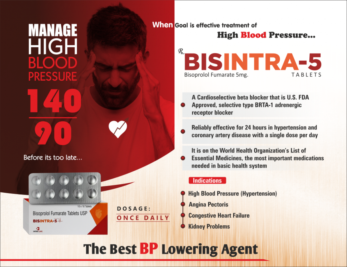BISINTRA-5 - Bisoprolol 5mg | Intralife Pharmaceuticals - thumbnail 2