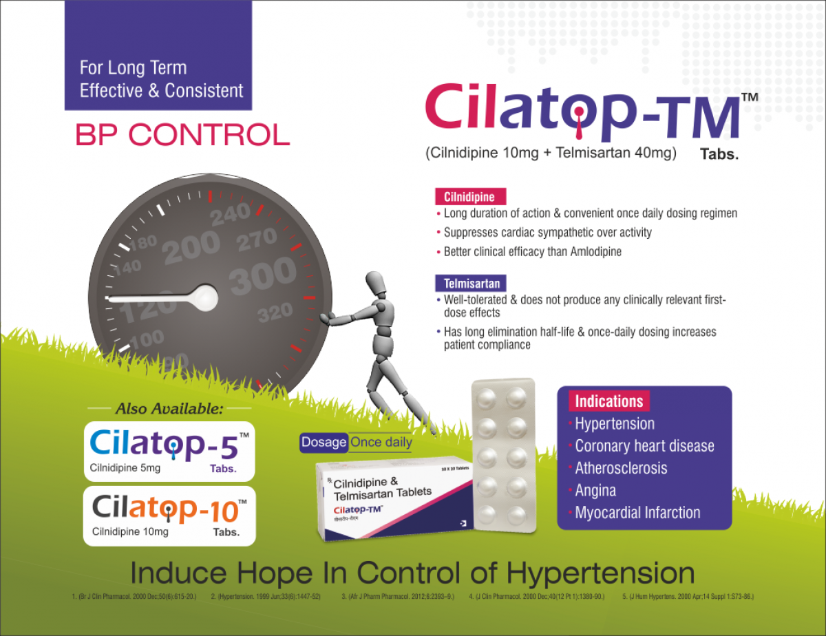 CILATOP-TM - Cilnidipine 10mg + Telmisartan 40mg | Intralife Pharmaceuticals - thumbnail 2
