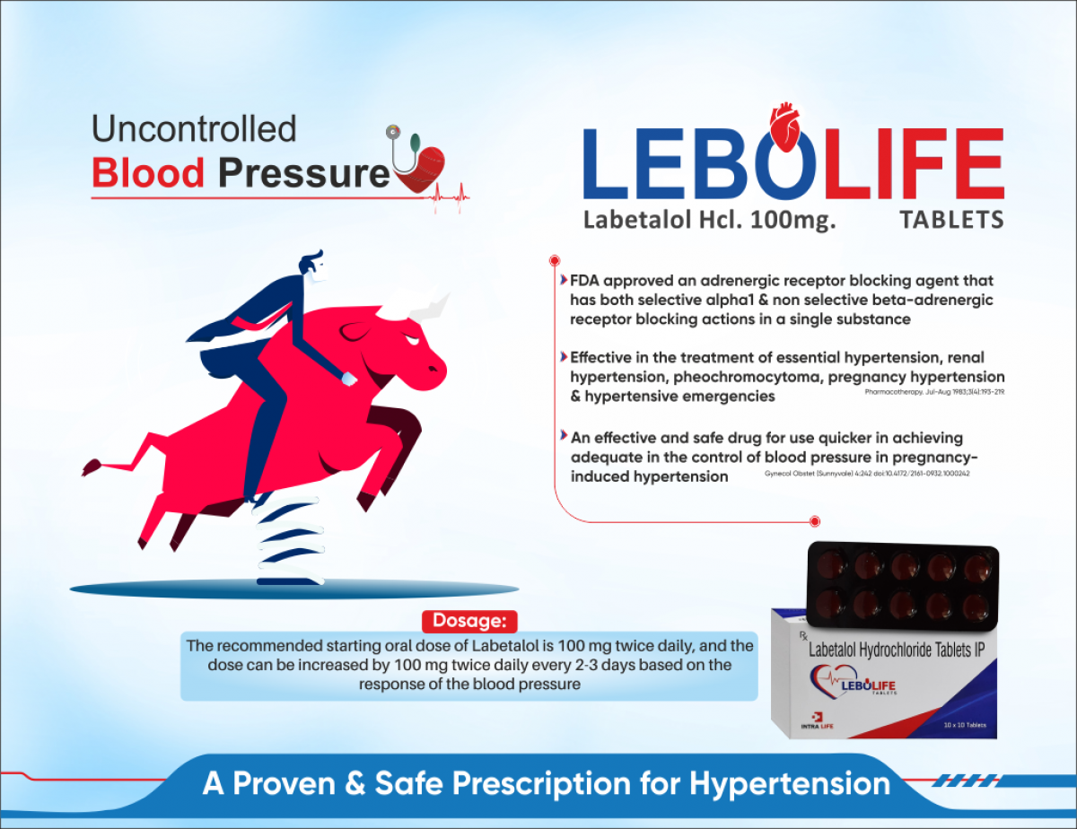 LEBOLIFE - Labetalol Hydrochloride IP 100mg | Intralife Pharmaceuticals - thumbnail 2