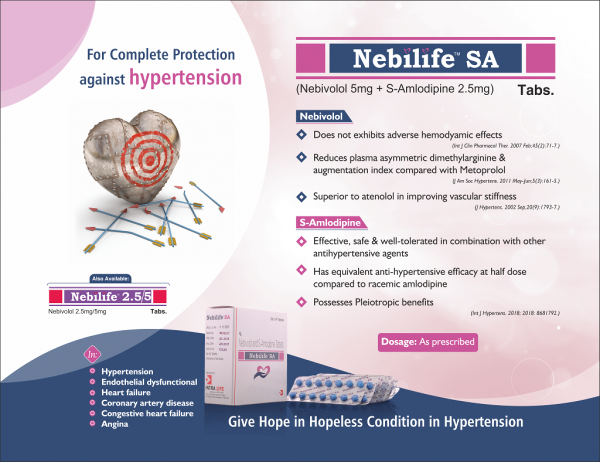 NEBILIFE-SA - Nebivolol 5mg + S-Amlodipine 2.5mg | Intralife Pharmaceuticals - thumbnail 2