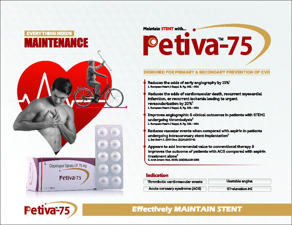 PETIVA-75 - Clopidogrel Bisulphate 75mg | Intralife Pharmaceuticals - thumbnail 2