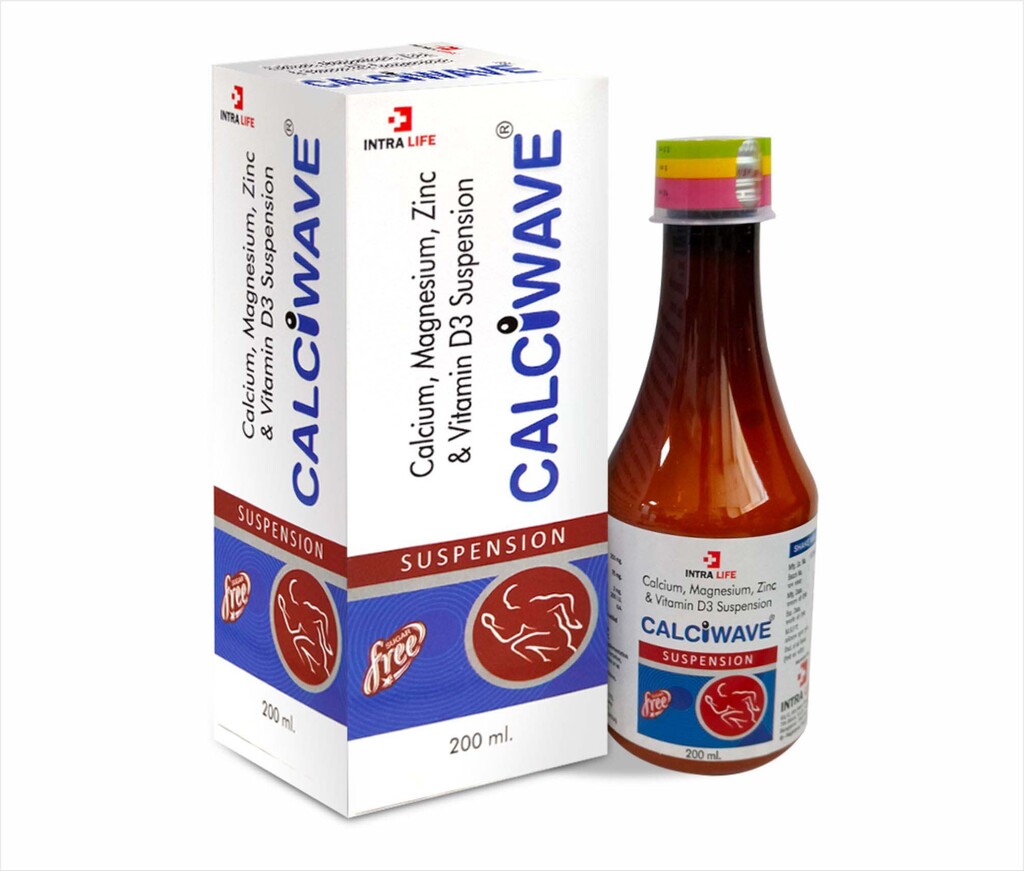 CALCIWAVE Susp - Calcium Carbonate 250mg + Magnesium 75mg + Zinc 2mg + Vitamin D3 200IU | Intralife Pharmaceuticals