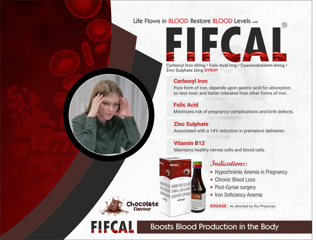 FIFCAL Suspension - Carbonyl Iron 60mg + Folic Acid 1mg + Cyanocobalamin 6mcg + Zinc Sulphate 11mg | Intralife Pharmaceuticals - thumbnail 2