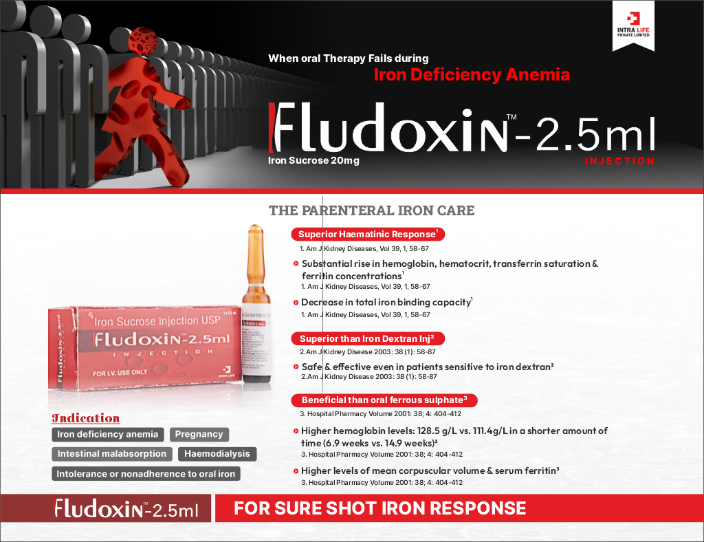 FLUDOXIN-2.5 ML - Iron Sucrose 20mg | Intralife Pharmaceuticals - thumbnail 2