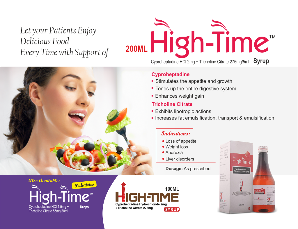 HIGH-TIME - Cyproheptadine HCI 2mg + Tricholine Citrate 275mg | Intralife Pharmaceuticals - thumbnail 2