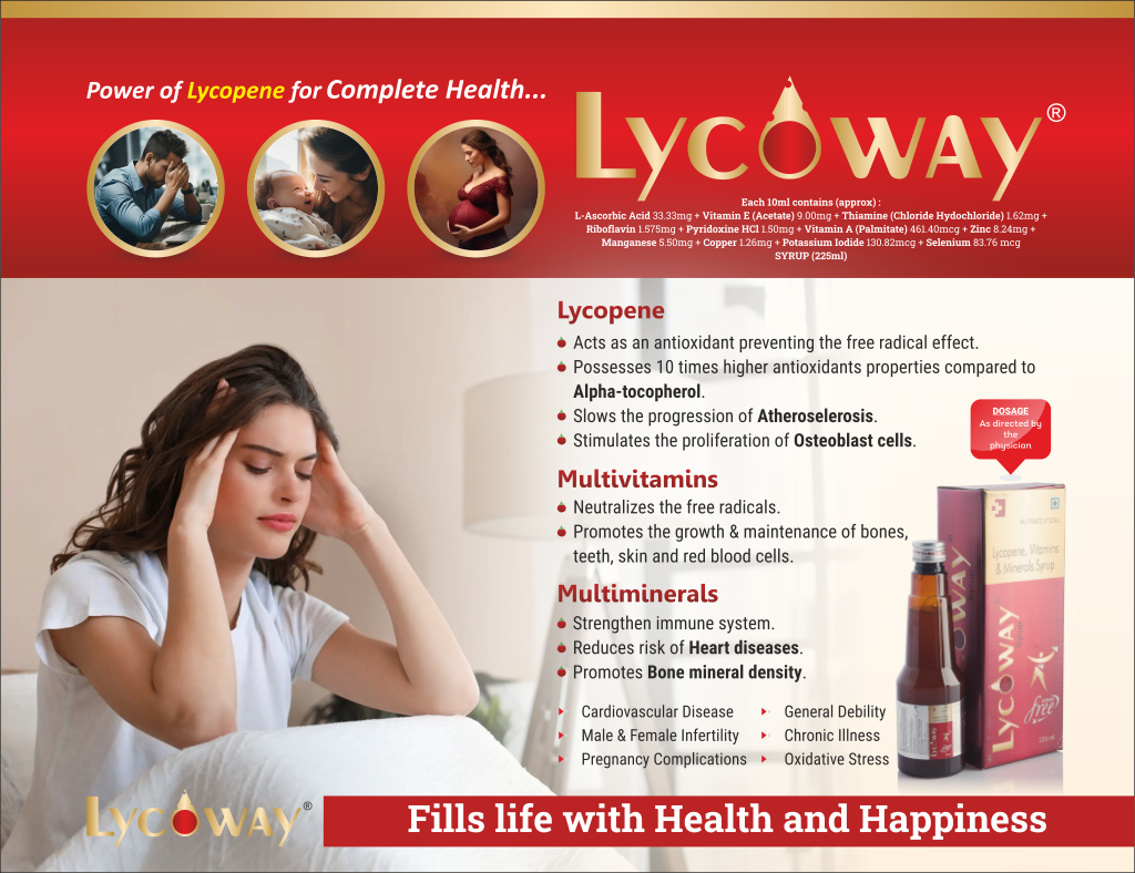 LYCOWAY (S.F.)-225ml - L-Ascorbic Acid 33.33 mg+ Vitamin E (Acetate)9.00 mg+ Thiamine (Chloride Hydochloride) 1.62mg + Riboflavin 1.575 mg+ Pyridoxine (Hydrochloride)1.50 mg + Vitamin A (Palmitate) 461.40 mcg + Zinc as Zinc Sulphate 8.24 mg + Manganese as Manganese Sulphate 5.50 mg+ Copper as Cupric Sulphate 1.26 mg + Iodine as Potassium Iodide 130.82 mcg Selenium as Sodium Selenate 83.76 mcg | Intralife Pharmaceuticals - thumbnail 2