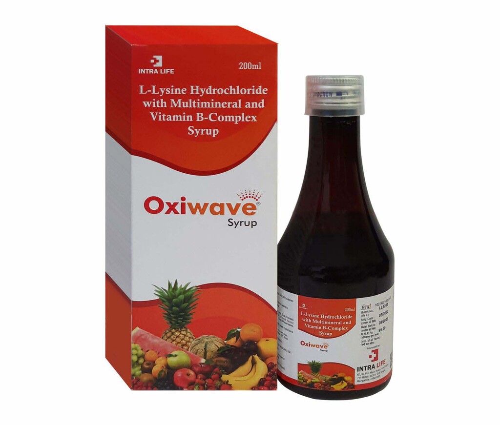 OXIWAVE Syrup - Ferric Ammonium Citrate 15.30mg + Zinc 7.5mg + Copper 1.70mg + Vit. B6 1.5mg + Vit. B2 1.575mg + Vit. B1 1.275mg + Potassium Iodide 98.12mcg + Selenium 30mcg + Cyanocobalamin 0.9mcg | Intralife Pharmaceuticals