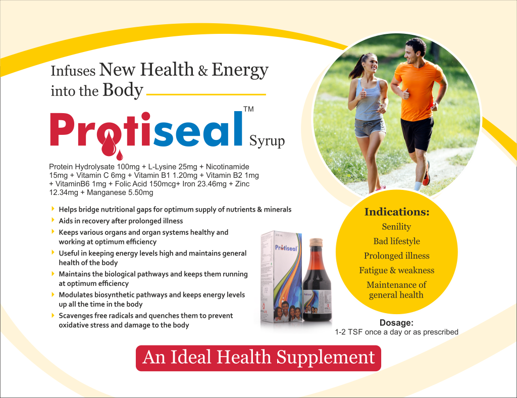 PROTISEAL - Protein Hydrolysate 100mg + L-Lysine 25mg + Nicotinamide 15mg + Vitamin C 6mg + Vitamin B1 1.20mg + Vitamin B2 1mg + VitaminB6 1mg + Folic Acid 150mcg+ Iron 23.46mg + Zinc 12.34mg + Manganese 5.50mg | Intralife Pharmaceuticals - thumbnail 2