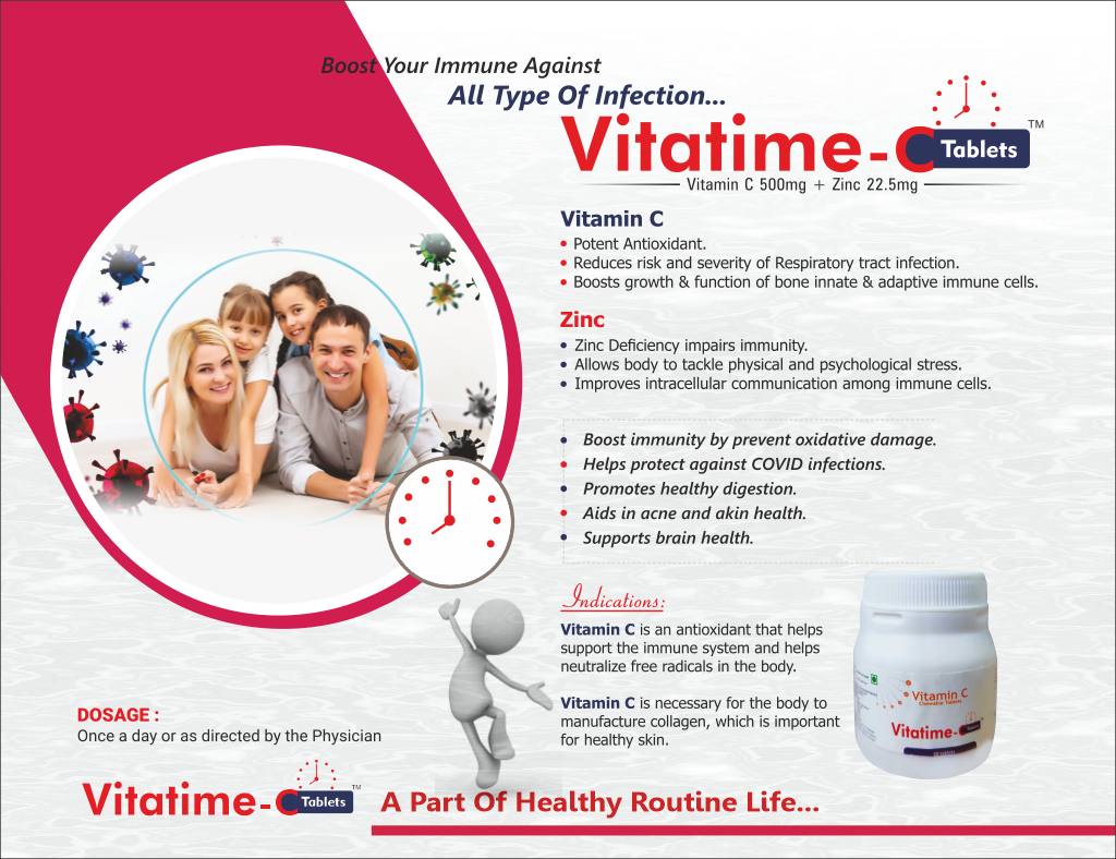 VITATIME C - Vitamin C 500mg + Zinc 22.5mg | Intralife Pharmaceuticals - thumbnail 2