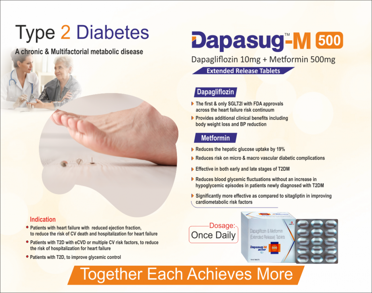 DAPASUG-M - Dapagliflozin 10mg + Metformin 500mg ER | Intralife Pharmaceuticals - thumbnail 2