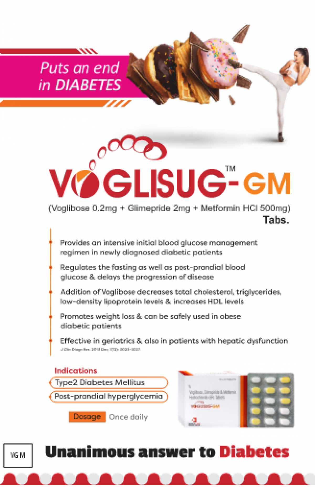 VOGLISUG-GM - Voglibose 0.2mg + Glimepiride 2mg + Metformin HCL 500mg | Intralife Pharmaceuticals - thumbnail 2