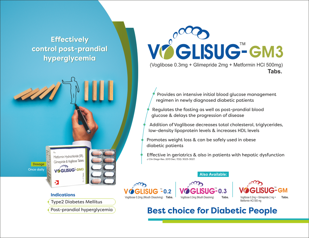 VOGLISUG-GM 3 - Voglibose 0.3mg + Glimepiride 2mg+ Metformin HCI 500mg | Intralife Pharmaceuticals - thumbnail 2