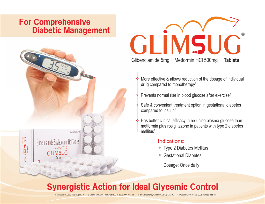 GLIMSUG - Glibenclamide 5mg + Metformin HCI 500mg | Intralife Pharmaceuticals - thumbnail 2