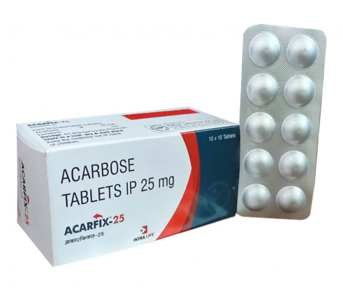 ACARFIX-25 - Acarbose 25mg | Intralife Pharmaceuticals