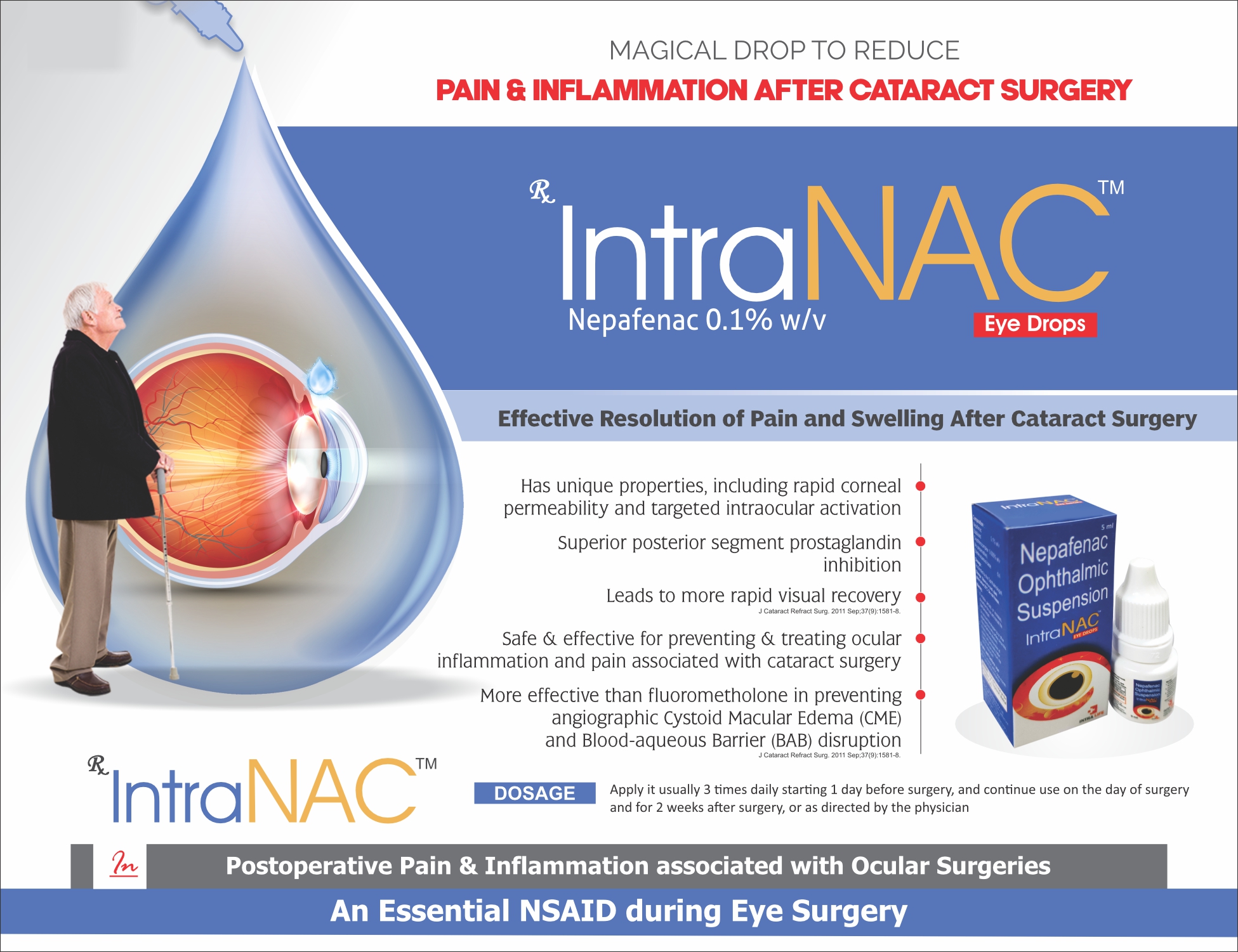 INTRANAC - Nepafenac 0.1% w/v Opthalmic Solution | Intralife Pharmaceuticals - thumbnail 2