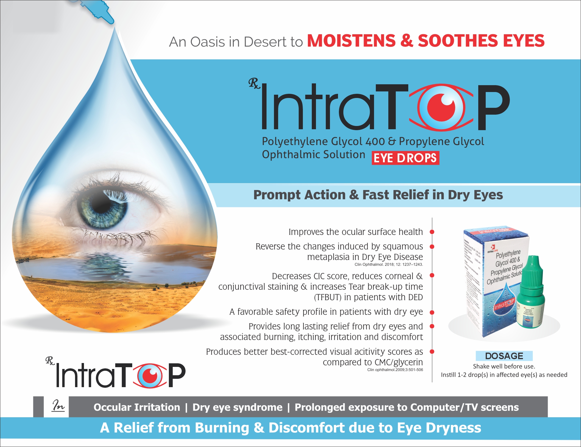 INTRATOP - Polyethelene Glycol 0.4%w/v + Propylene Glycol 0.3%w/v | Intralife Pharmaceuticals - thumbnail 2