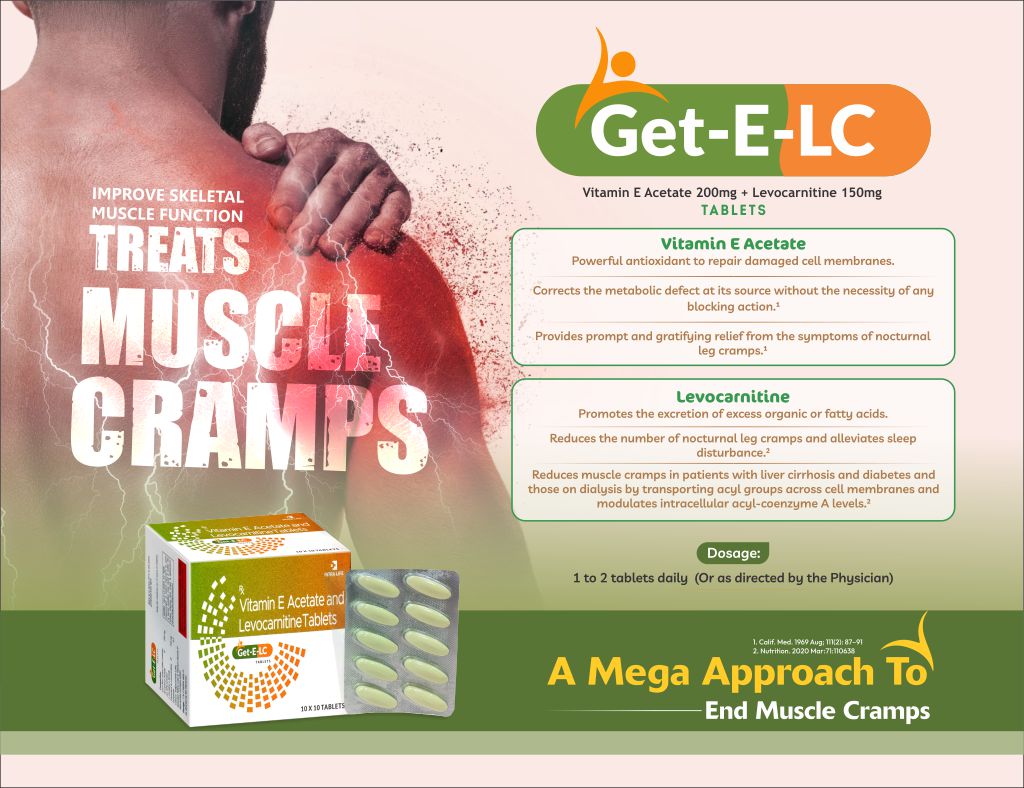 GET-E-LC TABLET - ocopheryl Acetate 200 mg + L-Carnitine L-Tartrate 150 mg | Intralife Pharmaceuticals - thumbnail 2