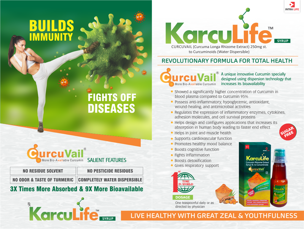 KARCULIFE - CURCUVAIL (Curcuma Longa Rhizome Extract) 250mg st. to Curcuminoids (Water Dispersible) | Intralife Pharmaceuticals - thumbnail 2