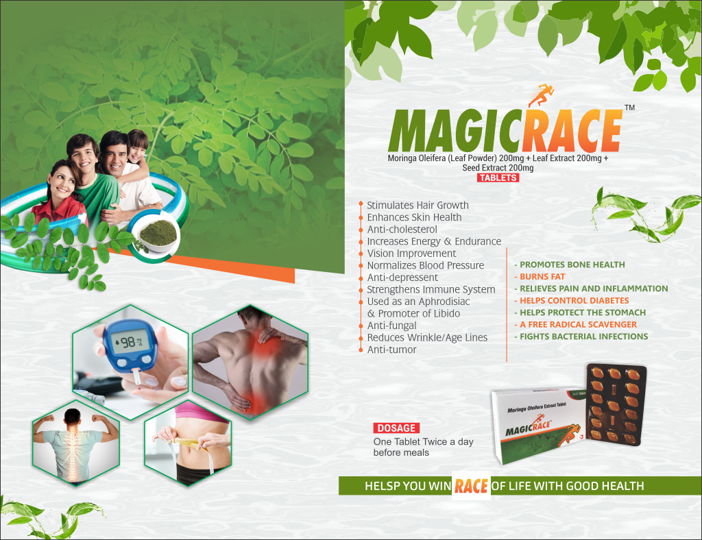 MAGICRACE - Moringa Oleifera (Leaf Powder) 200mg + Leaf Extract 200mg + Seed Extract 200mg | Intralife Pharmaceuticals - thumbnail 2