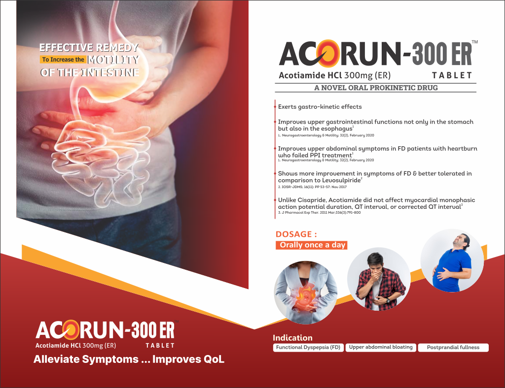 ACORUN-300 ER - Acotiamide 300mg Extended Release | Intralife Pharmaceuticals - thumbnail 2