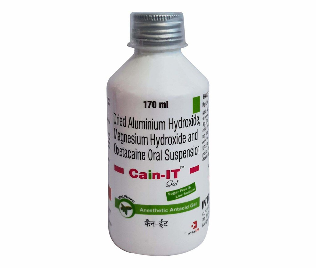 CAIN-IT - Oxethazaine 10mg + Dried Aluminium Hydroxide 0.291g + Magnesium Hydroxide 98mg | Intralife Pharmaceuticals