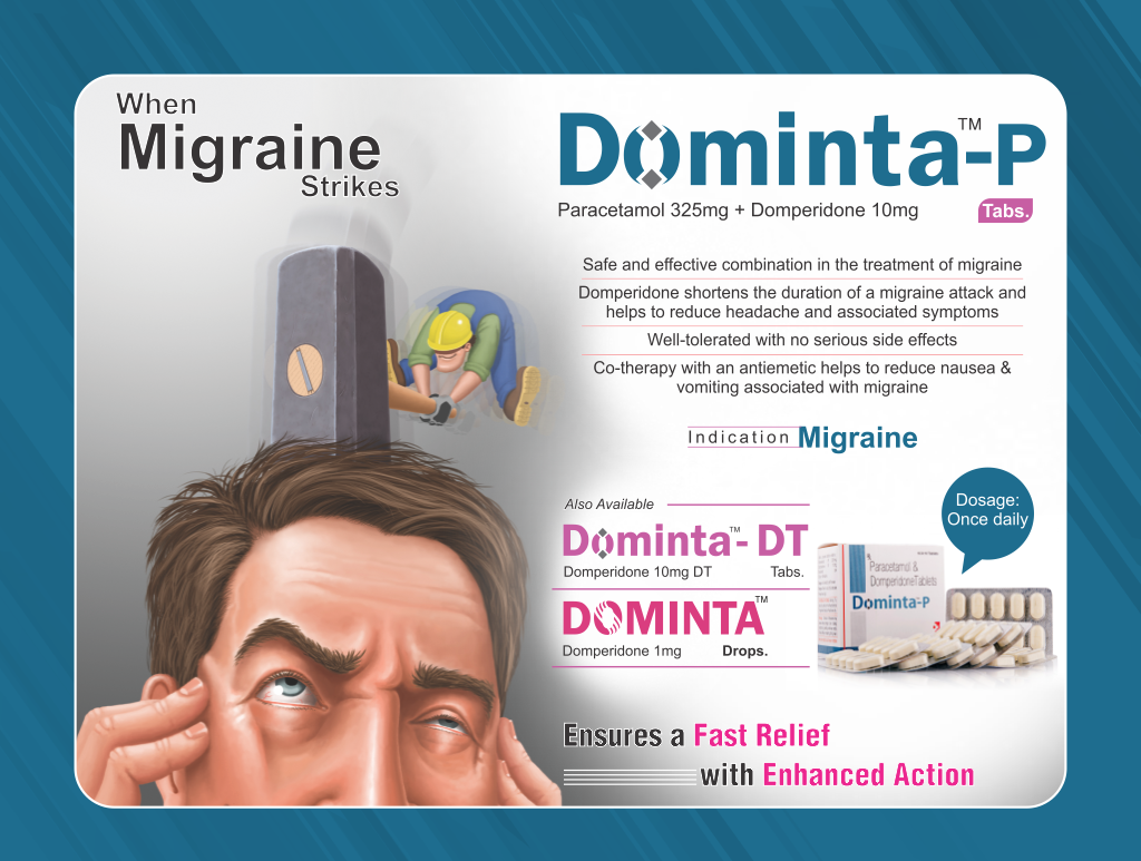 DOMINTA-P - Paracetamol 325mg + Domperidone 10mg | Intralife Pharmaceuticals - thumbnail 2
