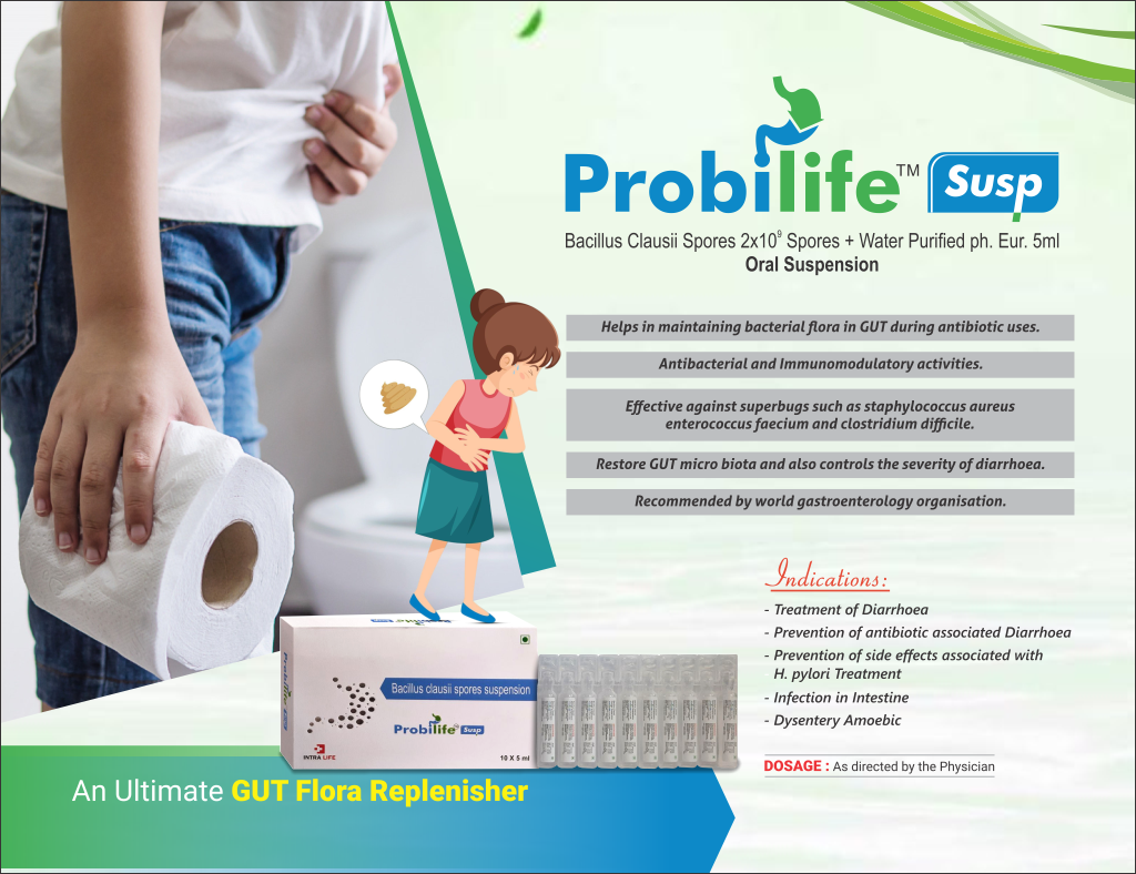 PROBILIFE - Spores of polyantibiotic resistant bacillus clausii.. 2 Billion + water purified ph. Eur.. 5ml | Intralife Pharmaceuticals - thumbnail 2