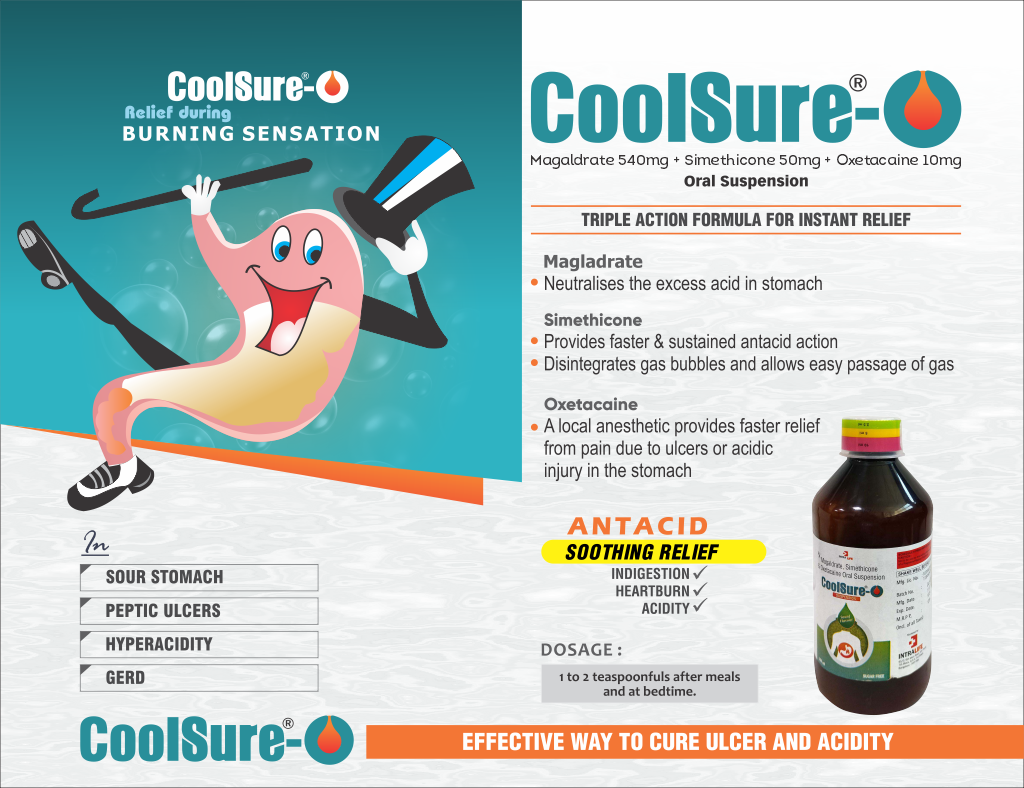 COOLSURE-O - Magaldrate 540mg + Simethicone 50mg + Oxetacaine 10mg | Intralife Pharmaceuticals - thumbnail 2