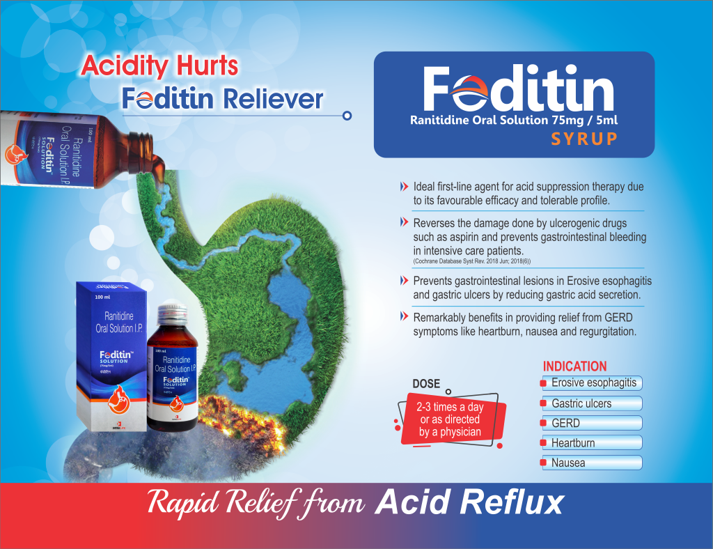 FEDITIN - Ranitidine 75mg | Intralife Pharmaceuticals - thumbnail 2