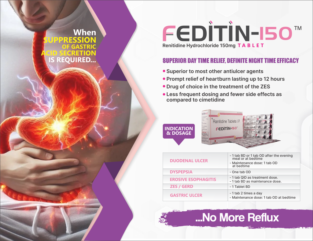 FEDITIN-150 - Renitidine Hydrochloride 150mg | Intralife Pharmaceuticals - thumbnail 2