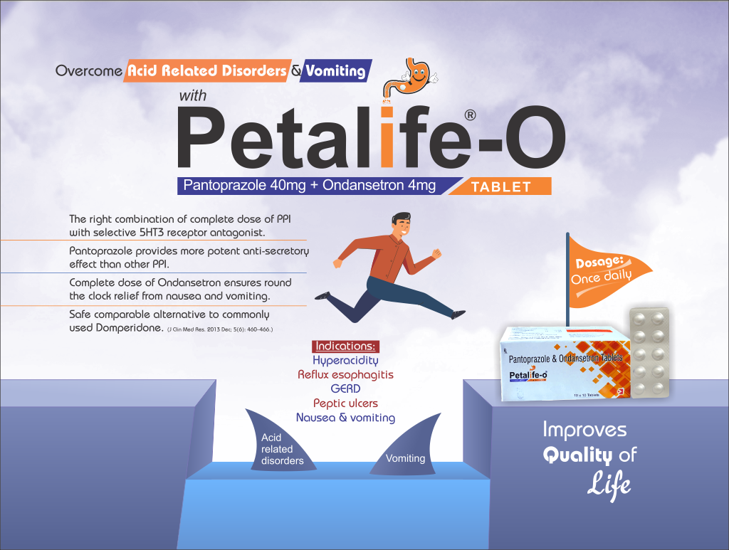PETALIFE-O - Pantoprazole 40mg + Ondansetron 4mg | Intralife Pharmaceuticals - thumbnail 2