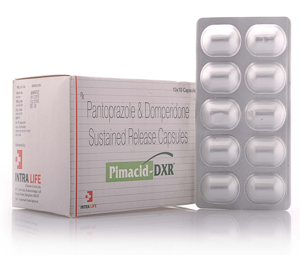 PIMACID-DXR - Pantoprazole 40mg + Domperidone 30mg (SR) | Intralife Pharmaceuticals