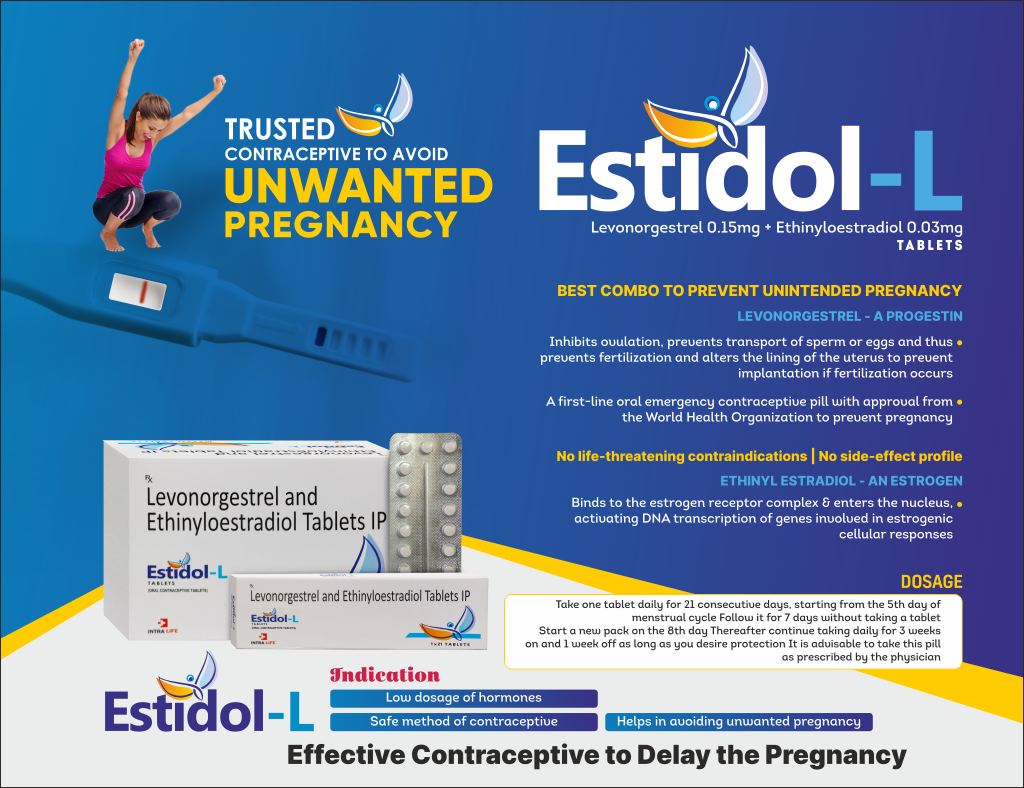 ESTIDOL-L - Levonorgestrel 0.15mg + Ethinyloestradiol 0.03mg | Intralife Pharmaceuticals - thumbnail 2