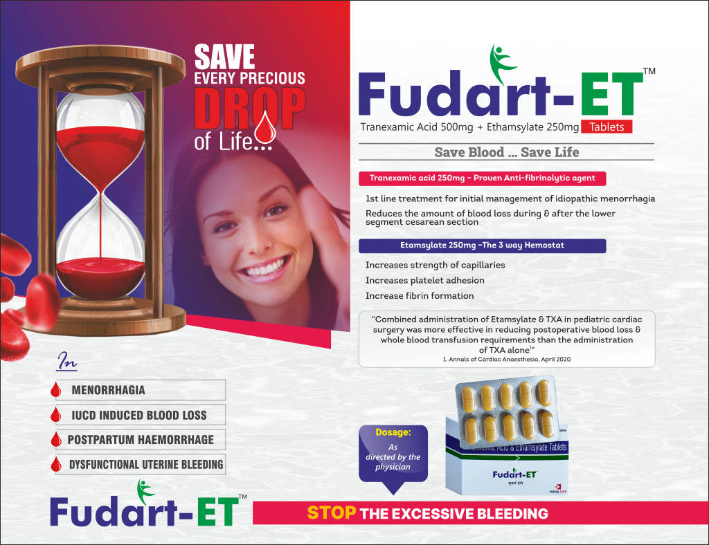 FUDART-ET - Tranexamic Acid 500mg + Ethamsylate 250mg | Intralife Pharmaceuticals - thumbnail 2
