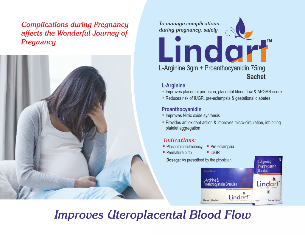 LINDART - L-Arginine 3gm + Grape Seed Extract (Contains Proanthocyanidin) 75mg + Zinc 10mg + Folic Acid 0.2mg | Intralife Pharmaceuticals - thumbnail 2