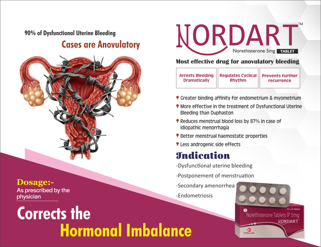 NORDART - Norethisterone 5mg | Intralife Pharmaceuticals - thumbnail 2