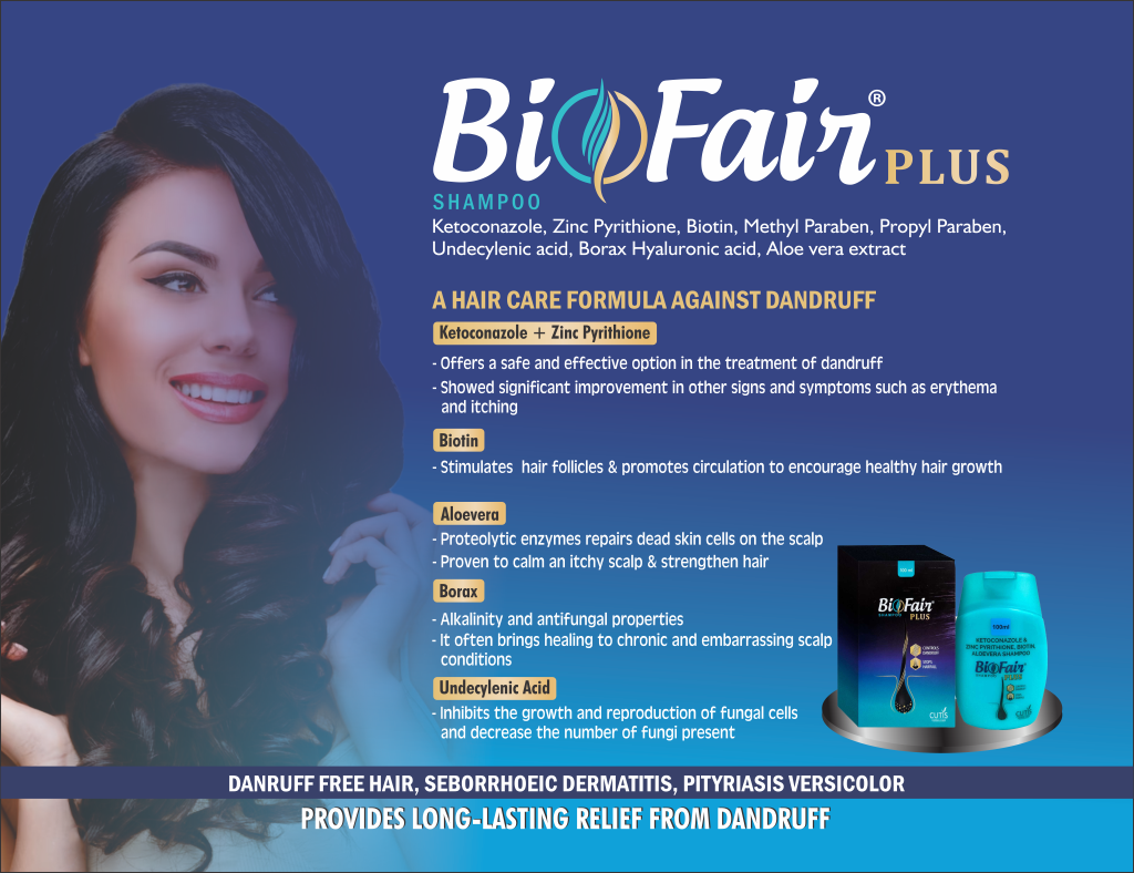 BIOFAIR PLUS - Ketoconazole, Zinc Pyrithione , Biotin, Methyl Paraben, Propyl Paraben, Undecylenic acid, Borax, Hyaluronic Acid, Aloe vera extract | Intralife Pharmaceuticals - thumbnail 2